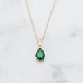 Faceted Green Cut Necklace