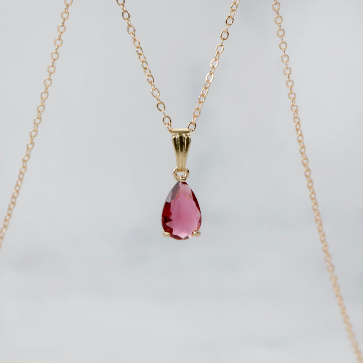 Faceted Red Cut Pendant