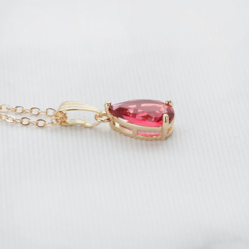 Faceted Red Cut Pendant