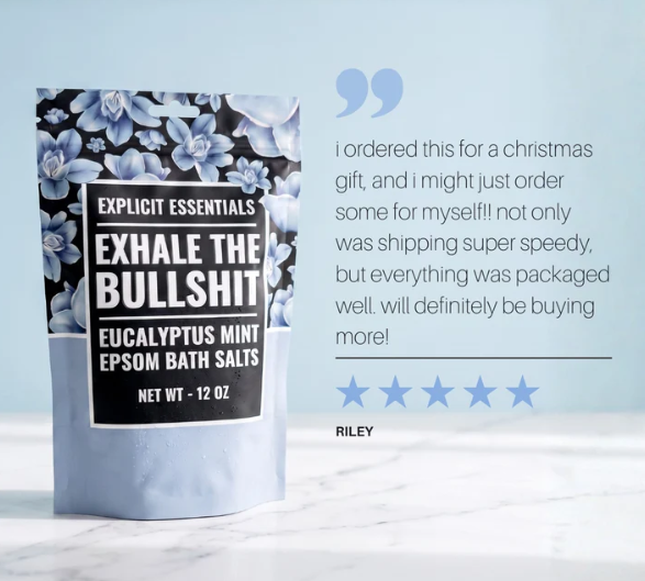 Exhale the Bullshit Bath Salts