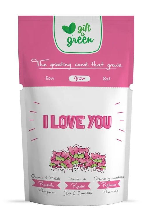 "I love you" Radish Microgreens