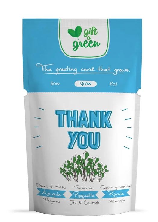 "Thank you" arugula microgreens
