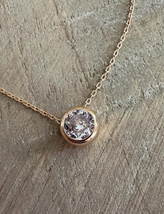 Choose Joy Reversible Smiley Face Necklace in Gold