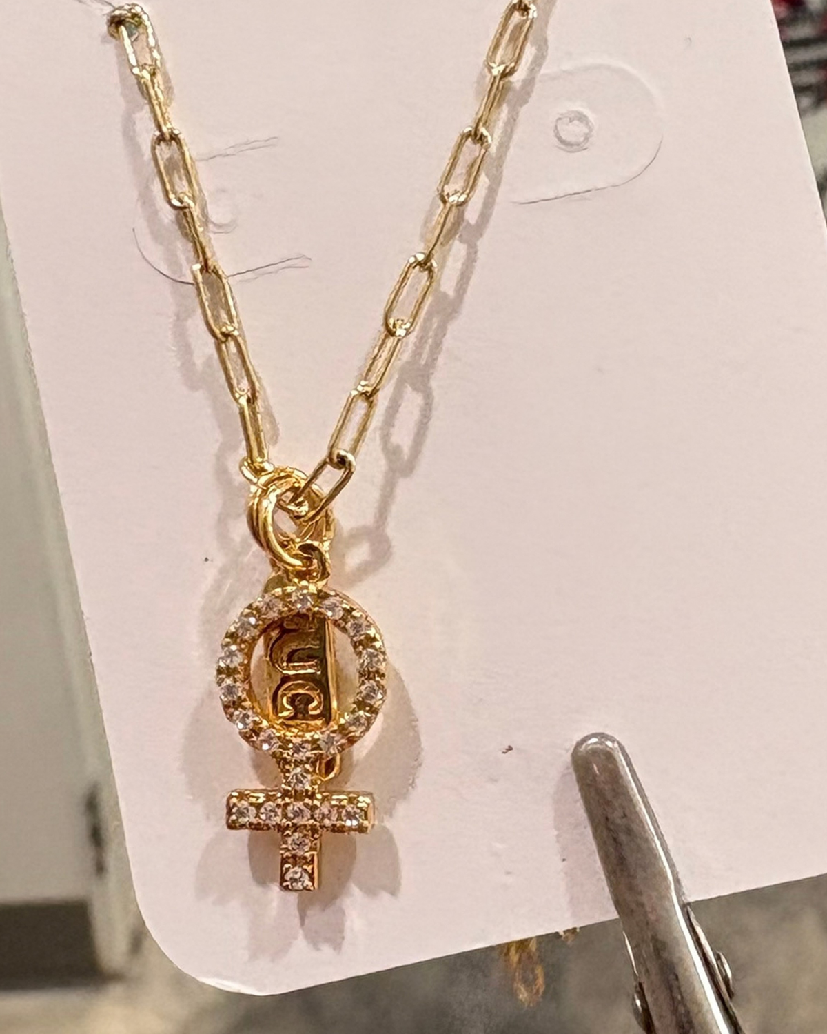 Female Empowerment "Fuck" Necklace in Gold
