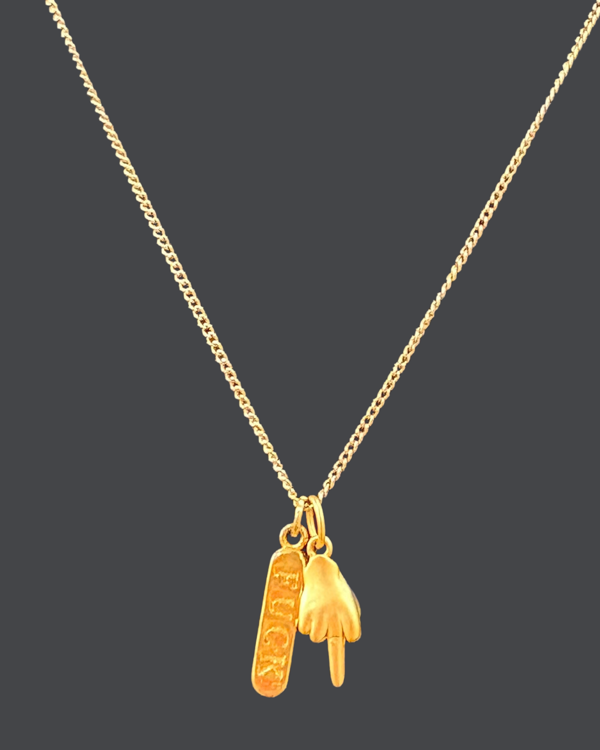 Female Empowerment "Fuck" Necklace in Gold