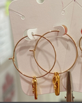 "Fuck" Hoop Earrings in Gold