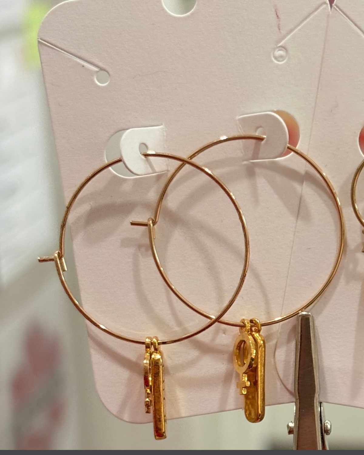 "Fuck" Hoop Earrings in Gold