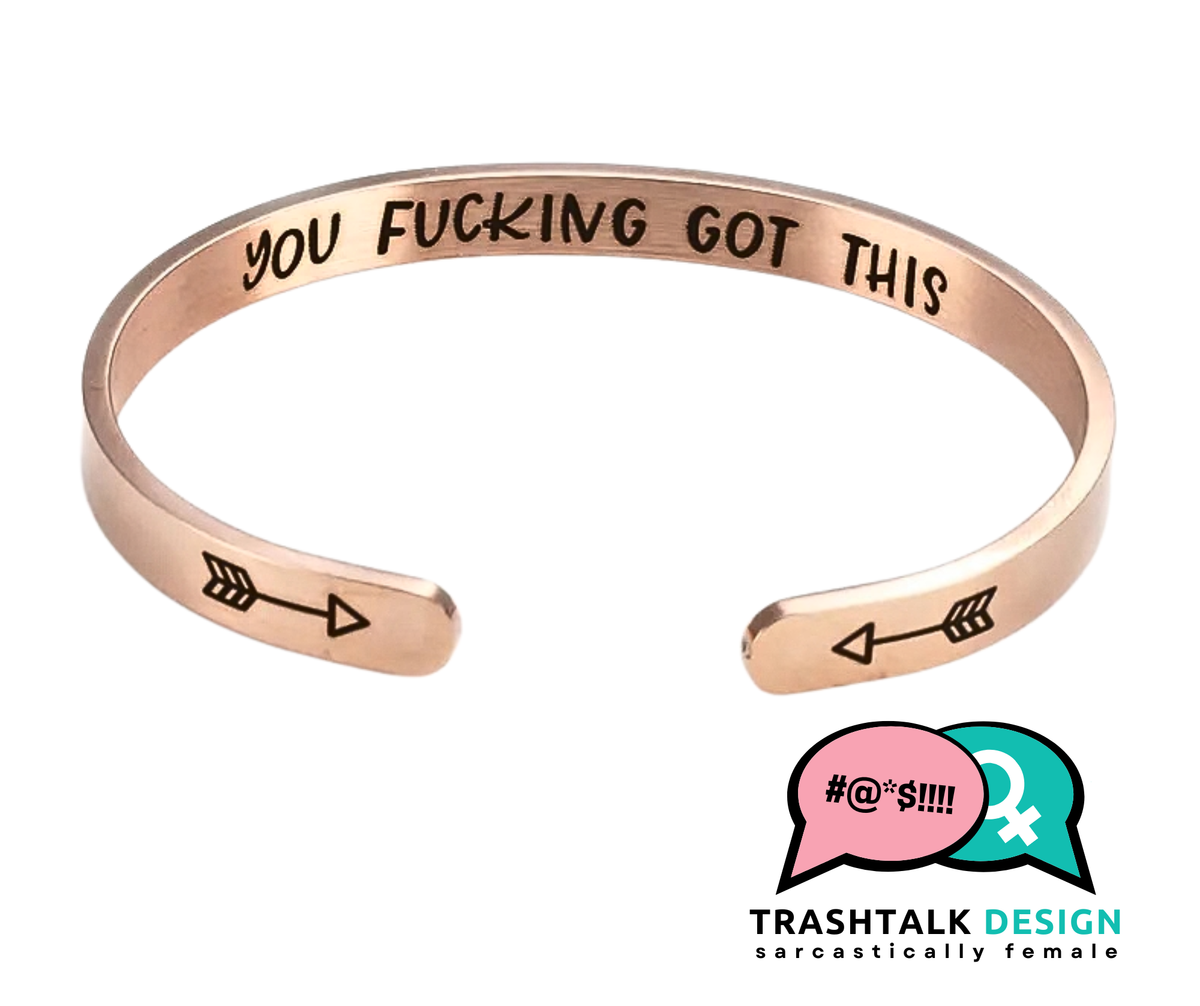 Motivational Sweary Cuff Bracelets