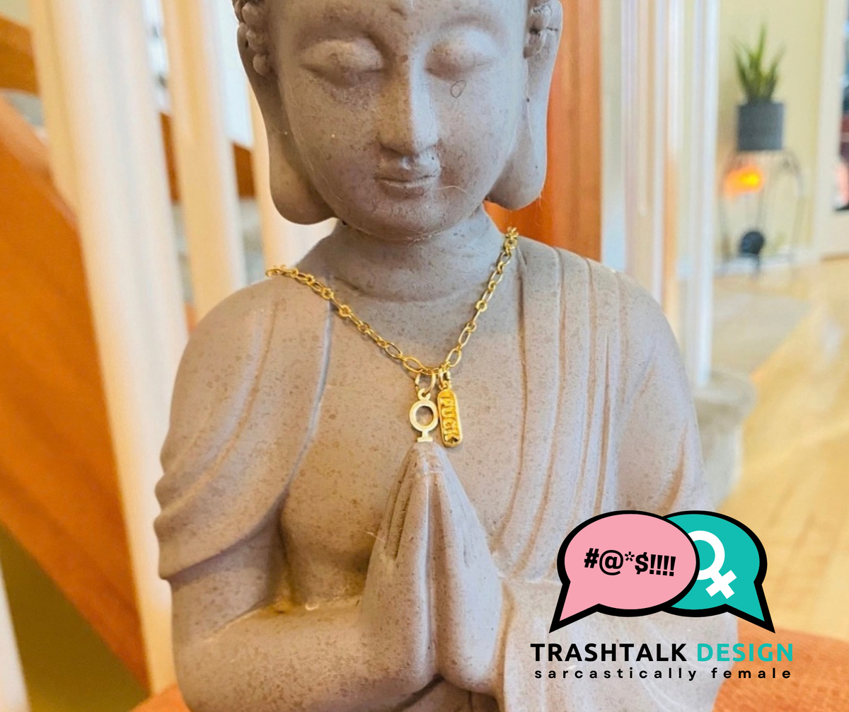 Female Empowerment "Fuck" Necklace in Gold
